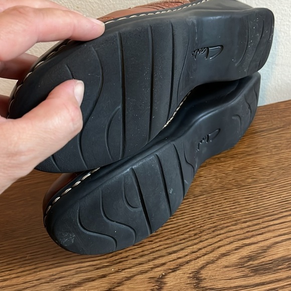 Bendables by Clarks Brown Fall Slip On Women’s Clogs, Size 7N - Picture 8 of 10